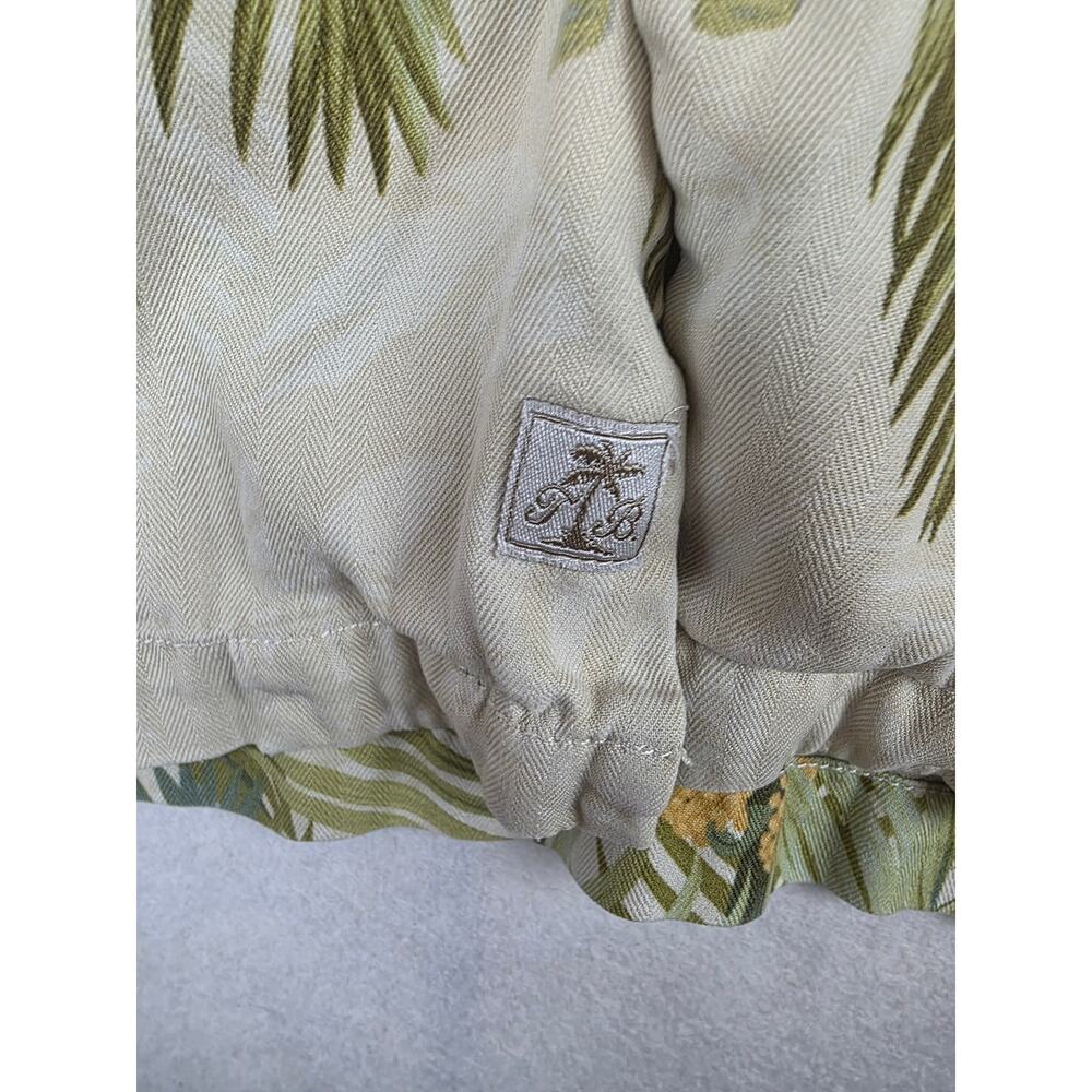 Tommy Bahama Vintage Silk Palm Tree Button Down Size Large Tall - Picture 8 of 11